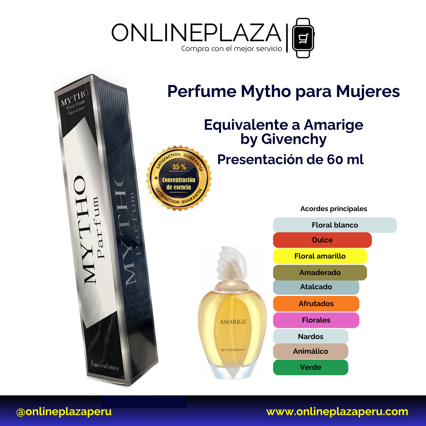 Perfume Equivalente Fragancia Amarige de Givenchy