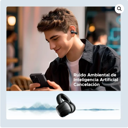 UGreen Audífonos Inalámbricos HiTune S3 Open-Ear Clip (Bluetooth 5.4) - Negro Absoluto (WS209)