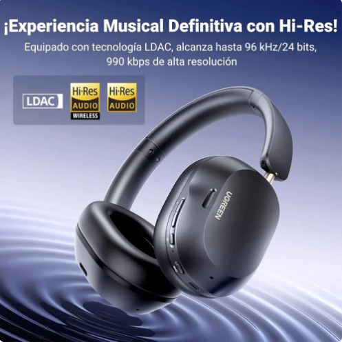 Ugreen Audifonos HiTune MAX5C ANC Sonido Espacial HiRes LDAC Negro