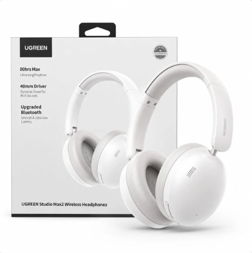 UGreen Audífonos de Diadema Studio Max2 ENC (Bluetooth 5.4) - Blanco Estético