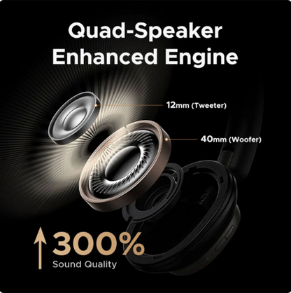 UGreen Audífonos de Diadema Studio Pro HiTune Max6 (120 Horas de Batería & Hybrid ANC) - Negro Absoluto