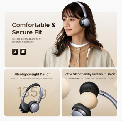 UGreen Audífonos de Diadema Studio Plus ANC (80 Horas de Batería & Cancelación de Ruido) - Negro