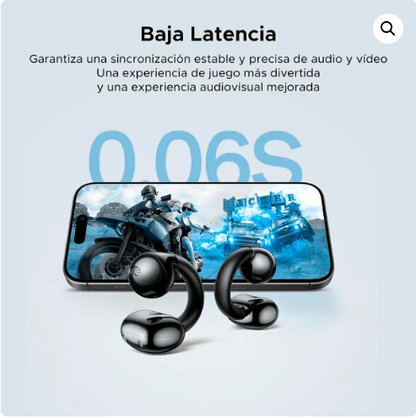 UGreen Audífonos Inalámbricos HiTune S3 Open-Ear Clip (Bluetooth 5.4) - Negro Absoluto (WS209)