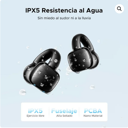 UGreen Audífonos Inalámbricos HiTune S3 Open-Ear Clip (Bluetooth 5.4) - Negro Absoluto (WS209)