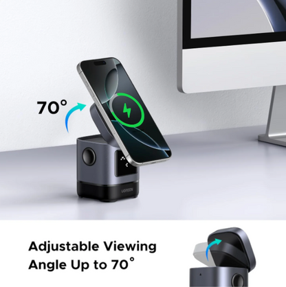Estación de Carga Inalámbrica Magnética Ugreen Uno 15W (Diseño Robot)