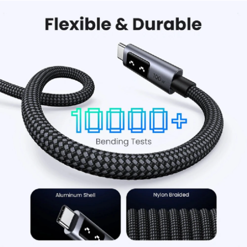 Cable de Carga Rápida Ugreen Uno USB-C a USB-C 100W