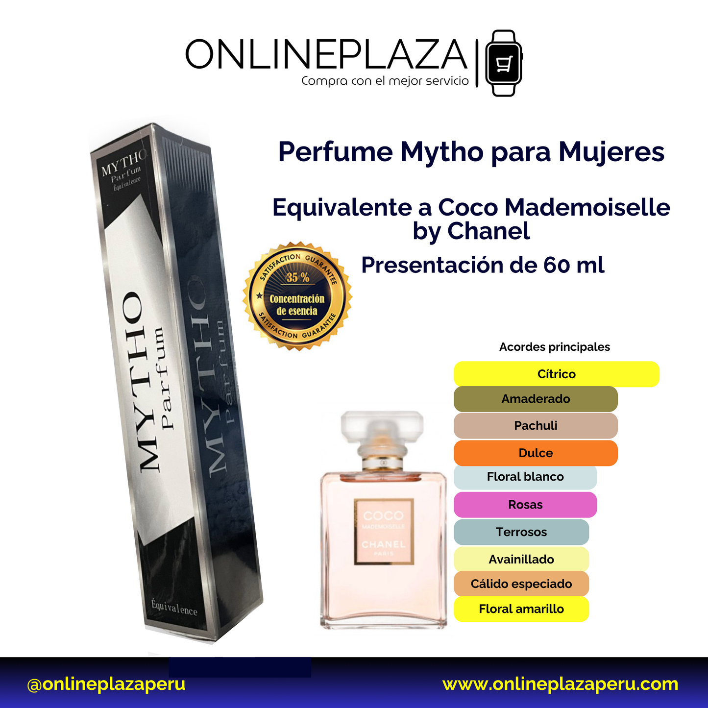 Perfume Equivalente Coco Mademoiselle de Chanel 60 Ml