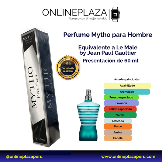 Perfume Equivalente Fragancia Le Male de Jean Paul Gaultier 60 Ml