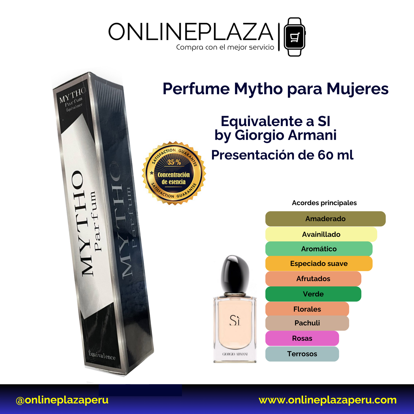 Perfume Equivalente Fragancia SI de Giorgio Armani 60 Ml