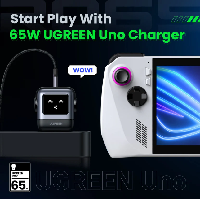 Cargador Carga Rápida Ugreen Nexode RG 65W (Diseño Robot Tipo C)