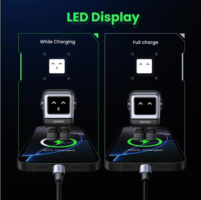 Cargador Carga Rápida Ugreen Nexode RG 65W (Diseño Robot Tipo C)