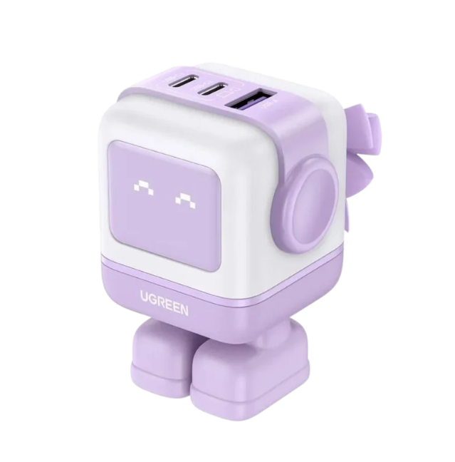 Cargador Carga Rápida Ugreen Nexode RG 65W (Diseño Robot - Edición Morado)