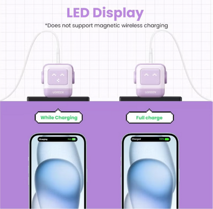 Cargador Carga Rápida Ugreen Nexode RG 65W (Diseño Robot - Edición Morado)